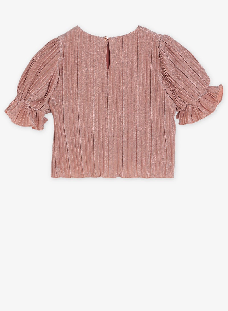 GUESS Infant Crew Neck Top And Palazzo Pants Set - Image 3